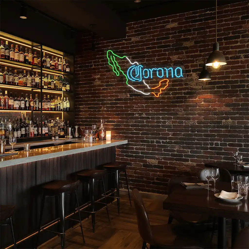 neon signs vibrant mexican map design with corona logo 8 neon signs vibrant mexican map design with corona logo 8