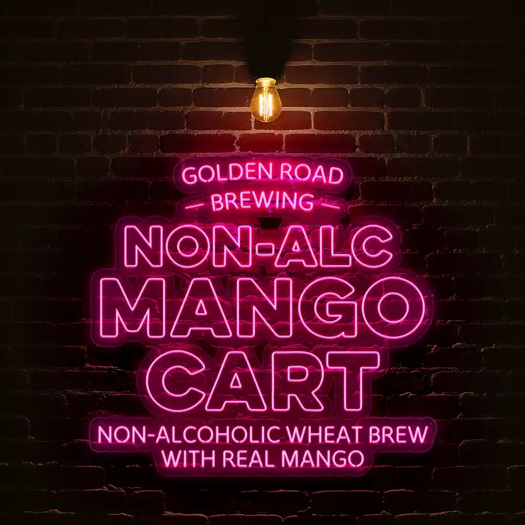 non alcoholic mango cart bright neon sign for golden road brewing latest model non alcoholic mango cart bright neon sign for golden road brewing latest model