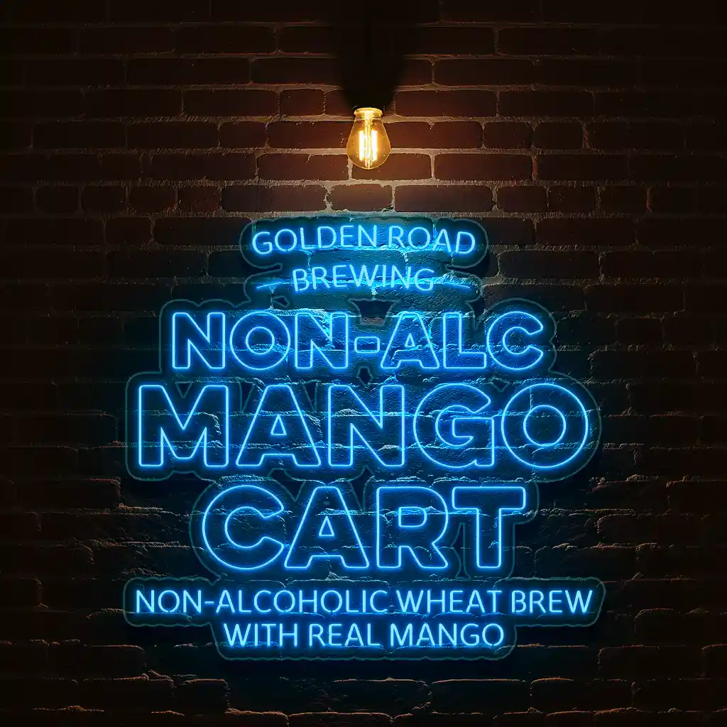 non alcoholic mango cart bright neon sign for golden road brewing top rated non alcoholic mango cart bright neon sign for golden road brewing top rated