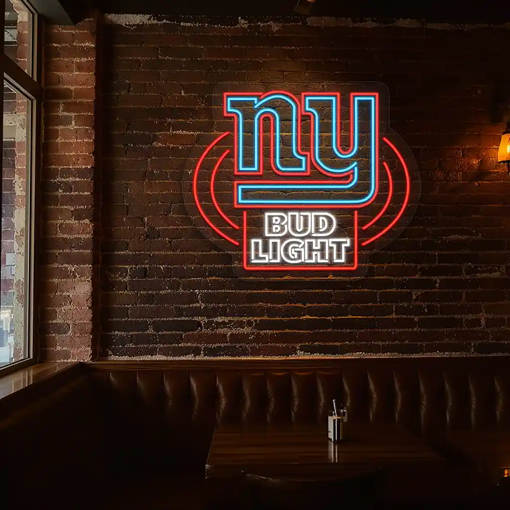 ny sports neon sign with bud light logo unique wall decor 8 ny sports neon sign with bud light logo unique wall decor 8