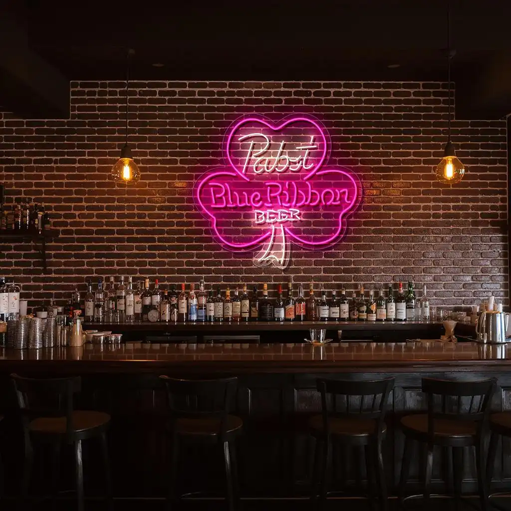 pabst blue ribbon neon sign vintage style for bar decor fashion forward pabst blue ribbon neon sign vintage style for bar decor fashion forward