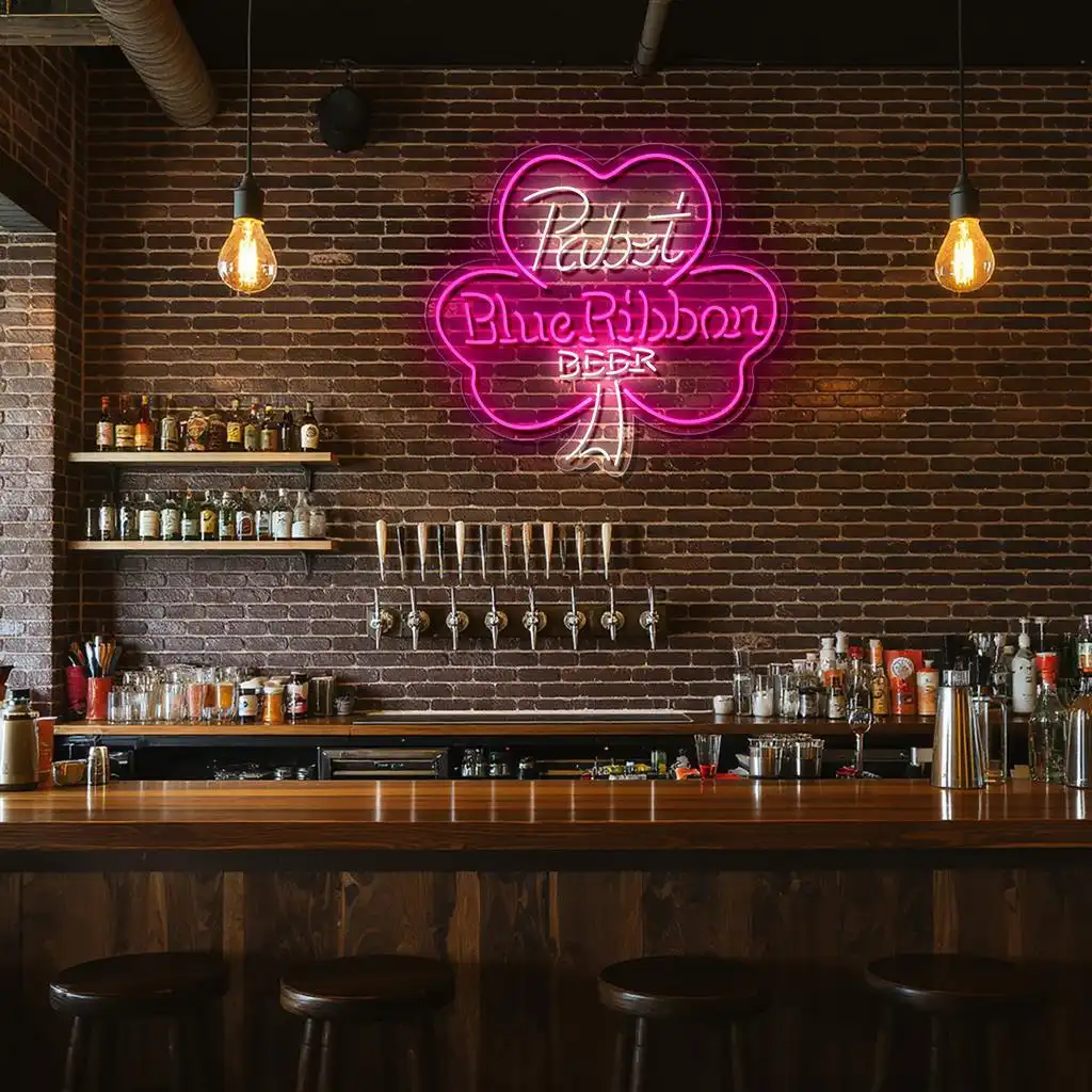 pabst blue ribbon neon sign vintage style for bar decor high quality pabst blue ribbon neon sign vintage style for bar decor high quality