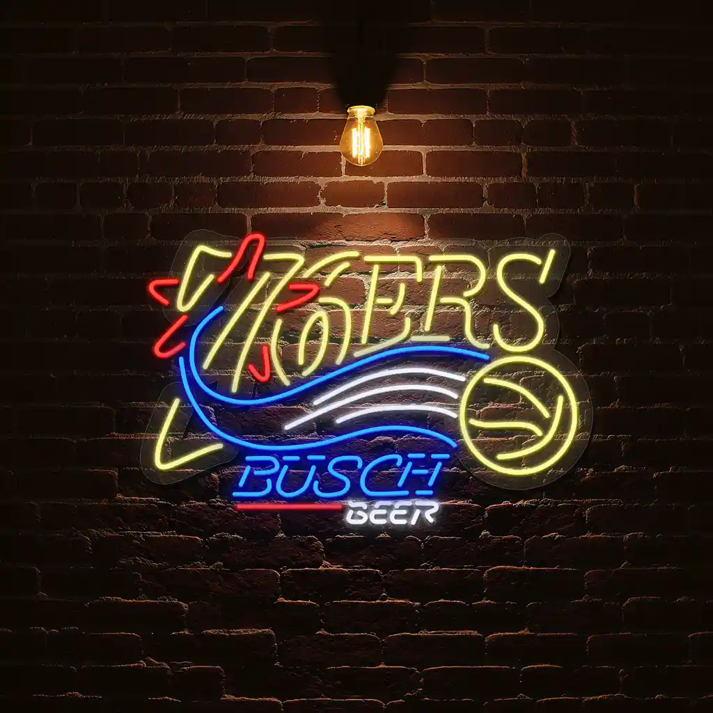 philadelphia themed 76ers neon sign for beer lovers 1 philadelphia themed 76ers neon sign for beer lovers 1
