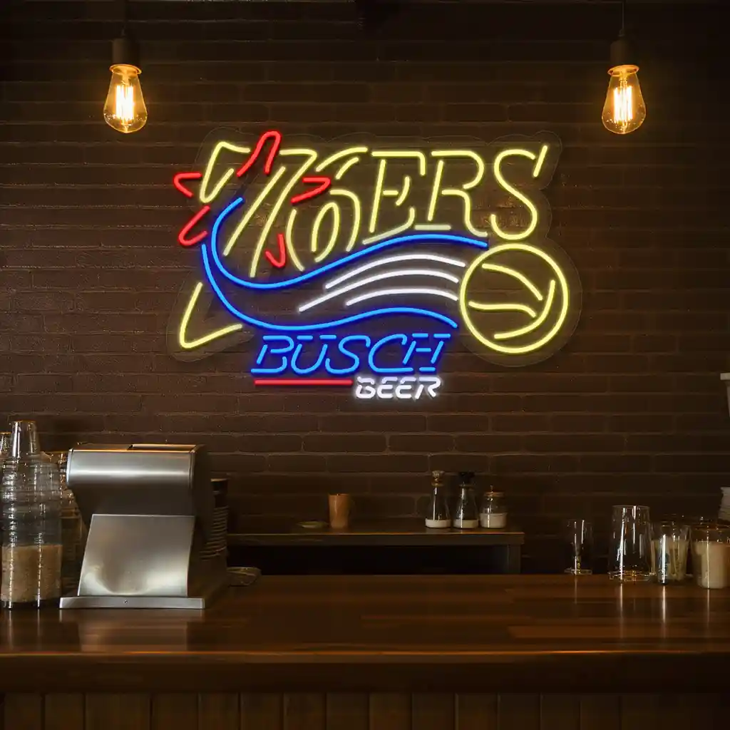 philadelphia themed 76ers neon sign for beer lovers 2 philadelphia themed 76ers neon sign for beer lovers 2