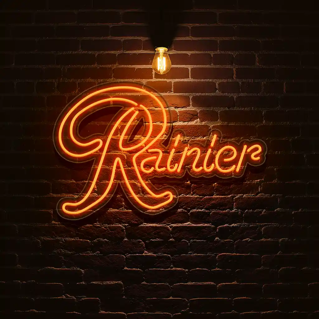 rainier beer neon sign retro script bar wall light decor best selling rainier beer neon sign retro script bar wall light decor best selling