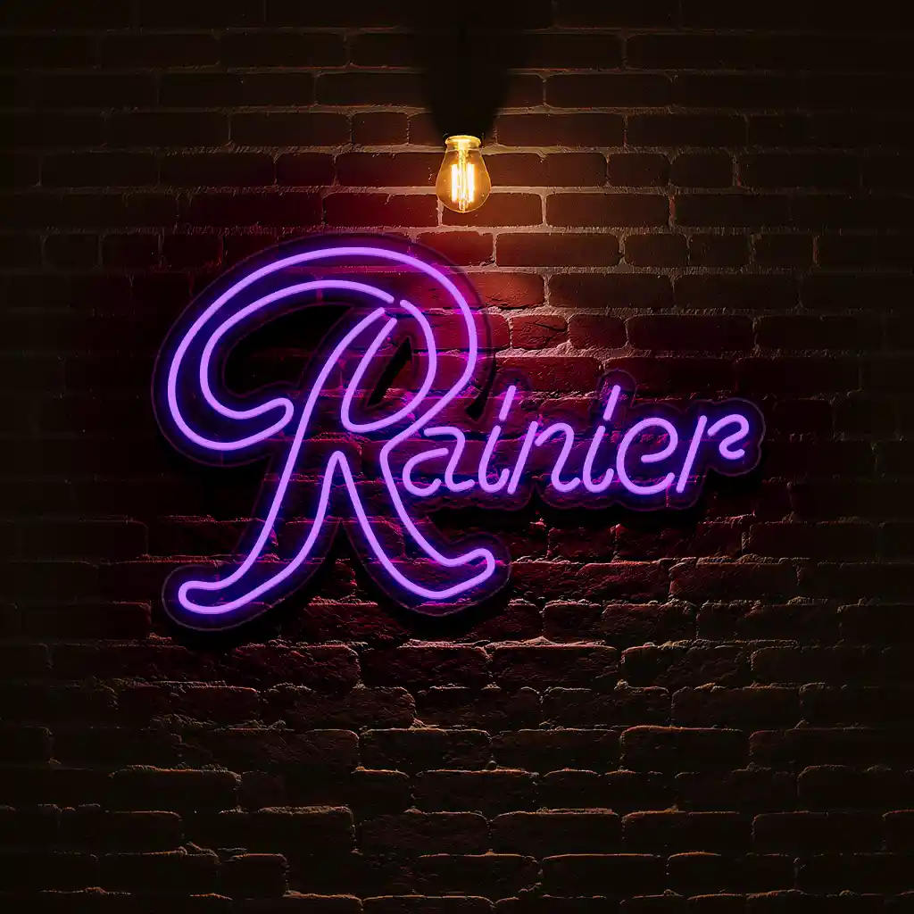 rainier beer neon sign retro script bar wall light decor premium grade rainier beer neon sign retro script bar wall light decor premium grade