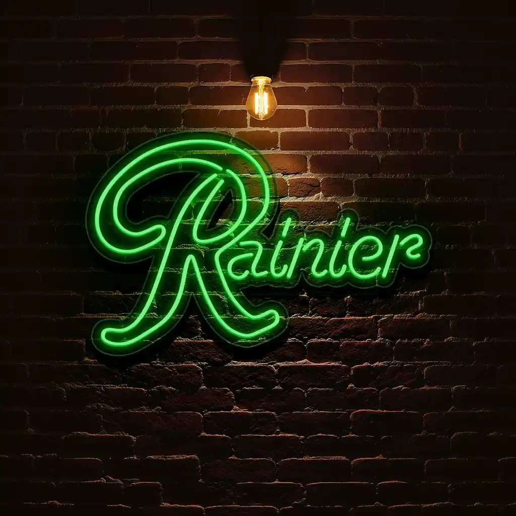 rainier beer neon sign retro script bar wall light decor top rated rainier beer neon sign retro script bar wall light decor top rated