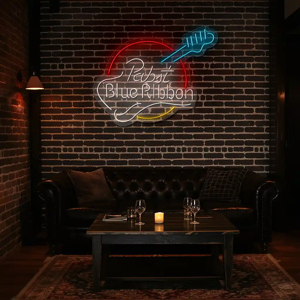 retro neon sign design vibrant pabst blue ribbon style 5 retro neon sign design vibrant pabst blue ribbon style 5