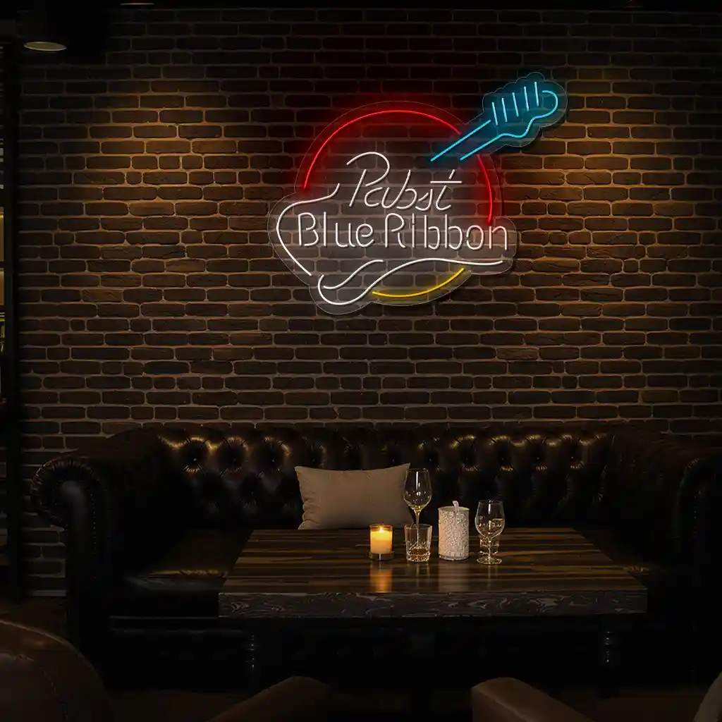 retro neon sign design vibrant pabst blue ribbon style 6 retro neon sign design vibrant pabst blue ribbon style 6