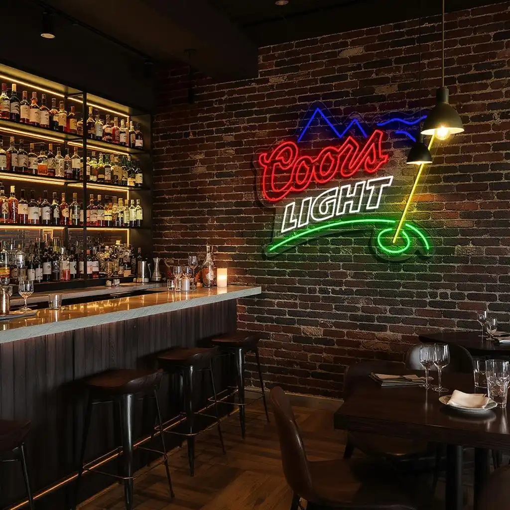 stunning coors light neon sign for bar and home decor lovers premium grade stunning coors light neon sign for bar and home decor lovers premium grade