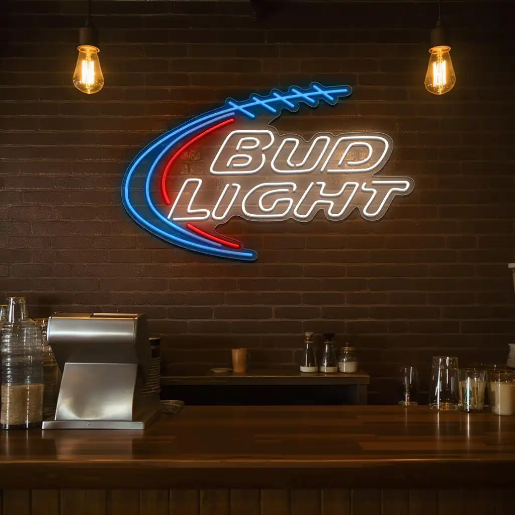 stunning neon bud light sign for sports bars and home decor new arrival stunning neon bud light sign for sports bars and home decor new arrival
