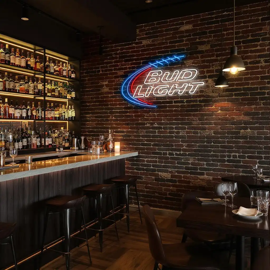 stunning neon bud light sign for sports bars and home decor premium grade stunning neon bud light sign for sports bars and home decor premium grade