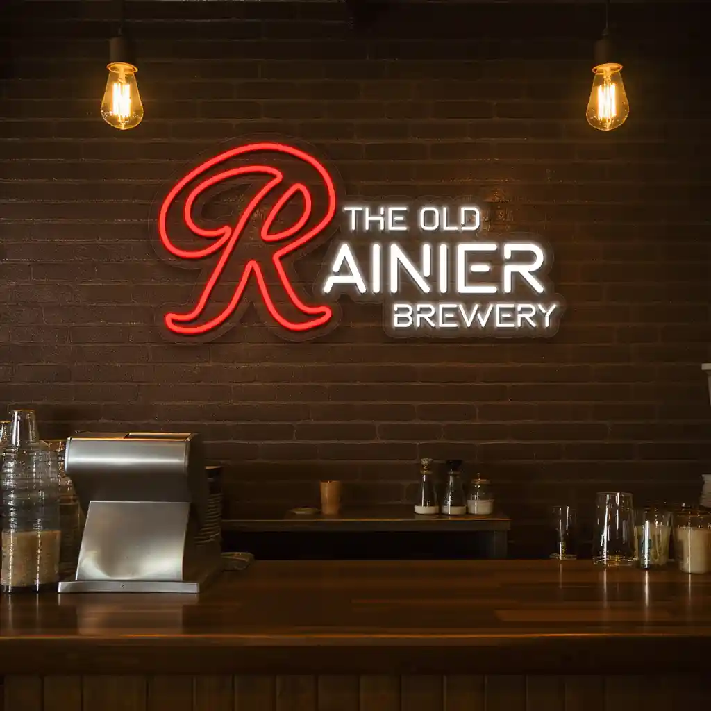stunning neon sign designs for the old rainier brewery fashion forward stunning neon sign designs for the old rainier brewery fashion forward