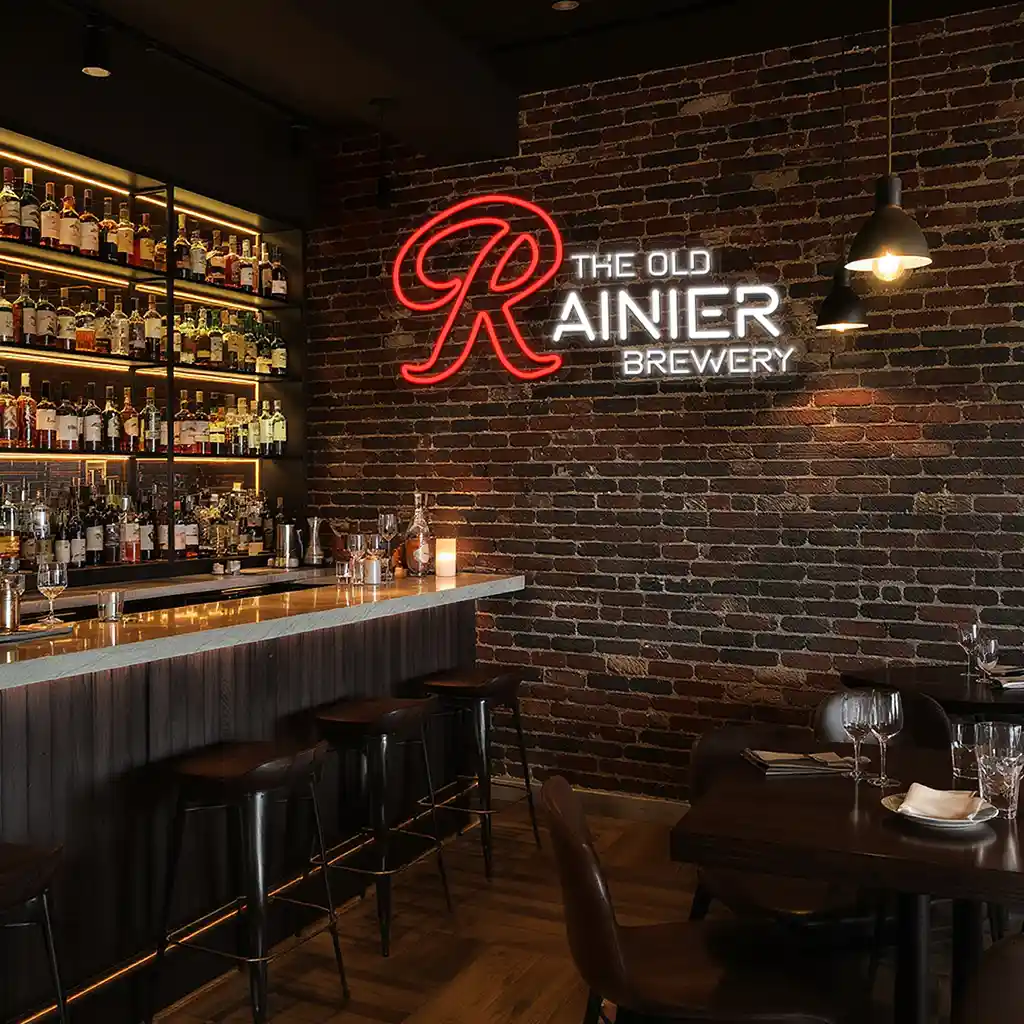 stunning neon sign designs for the old rainier brewery trendy stunning neon sign designs for the old rainier brewery trendy