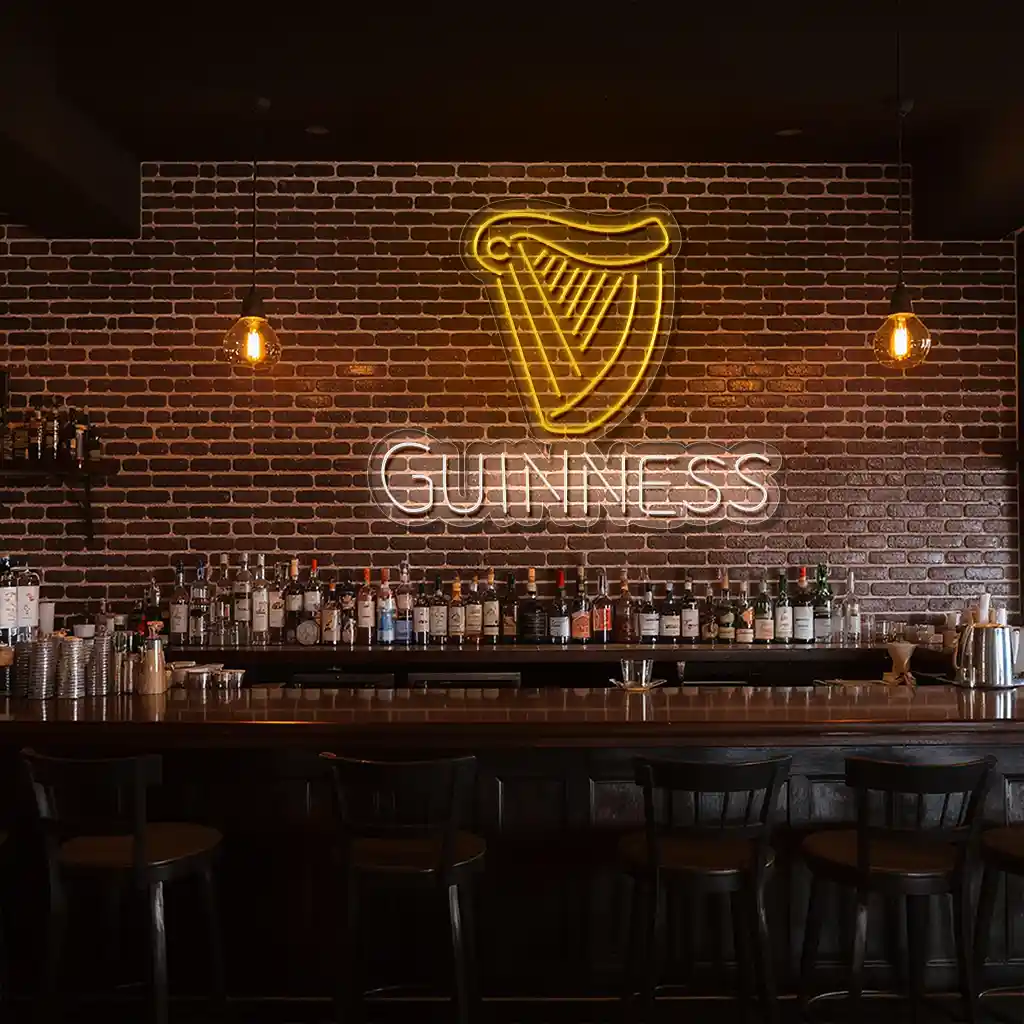 stunning neon signs unique guinness harp design for bars fashion forward stunning neon signs unique guinness harp design for bars fashion forward