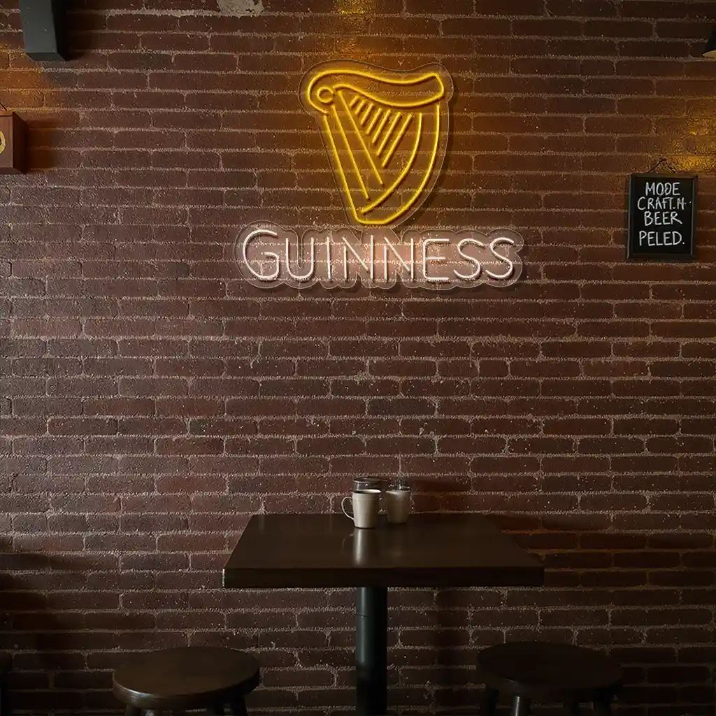 stunning neon signs unique guinness harp design for bars trendy stunning neon signs unique guinness harp design for bars trendy