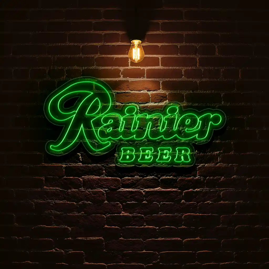 stunning rainier beer neon sign vibrant bar decor for any space fashion forward stunning rainier beer neon sign vibrant bar decor for any space fashion forward