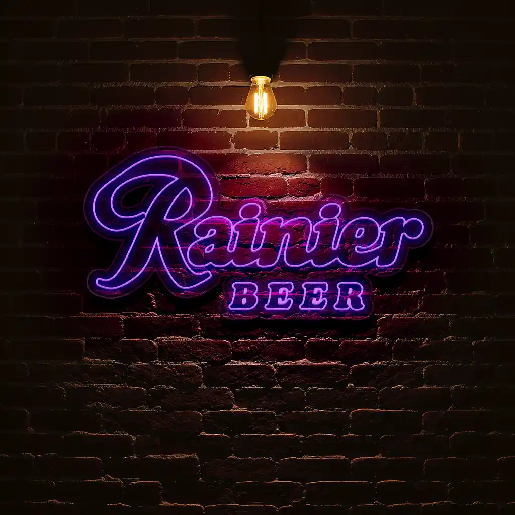 stunning rainier beer neon sign vibrant bar decor for any space high quality stunning rainier beer neon sign vibrant bar decor for any space high quality