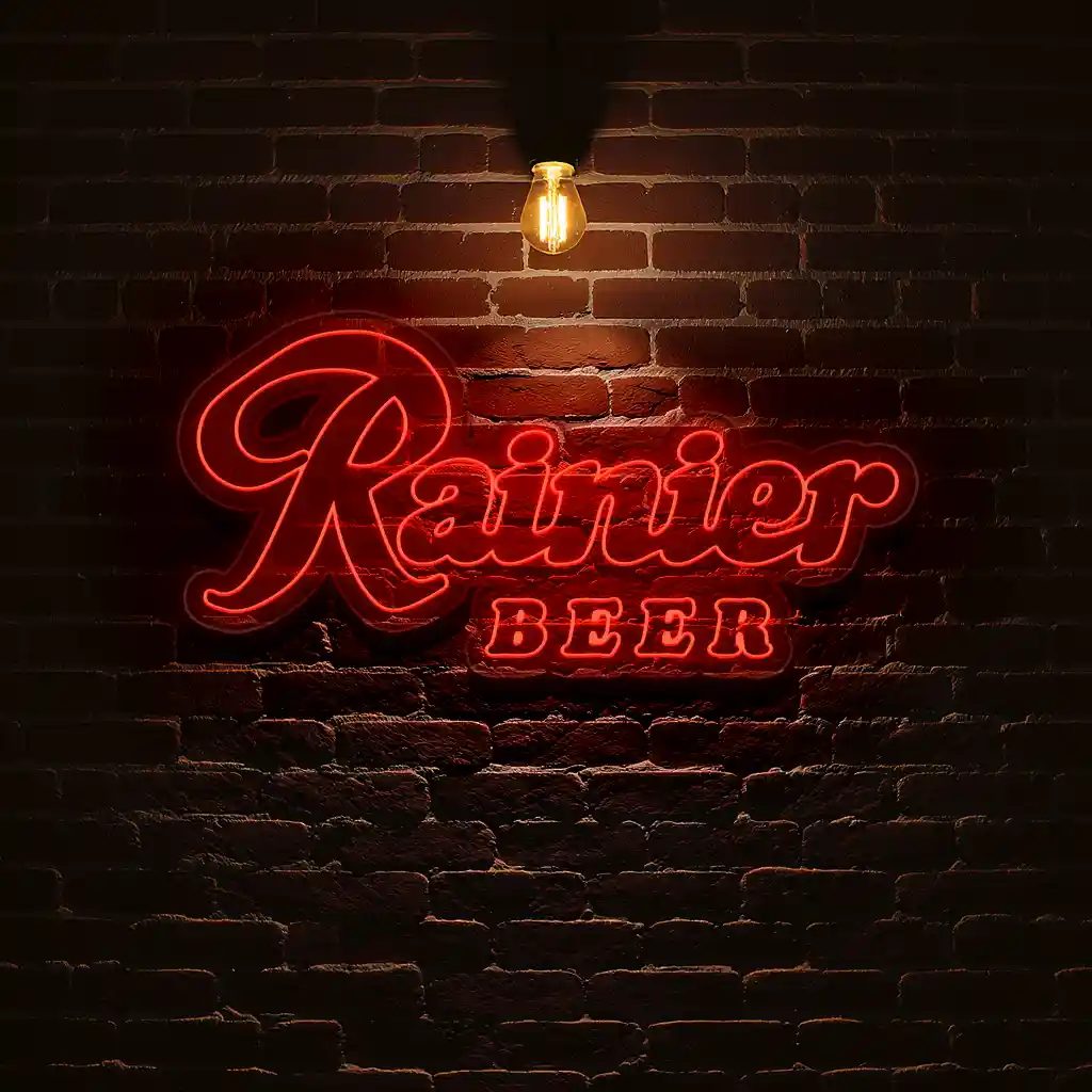 stunning rainier beer neon sign vibrant bar decor for any space new arrival stunning rainier beer neon sign vibrant bar decor for any space new arrival