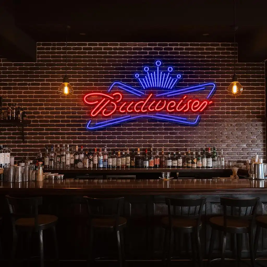 stylish budweiser neon sign perfect for home bar decoration fashion forward stylish budweiser neon sign perfect for home bar decoration fashion forward