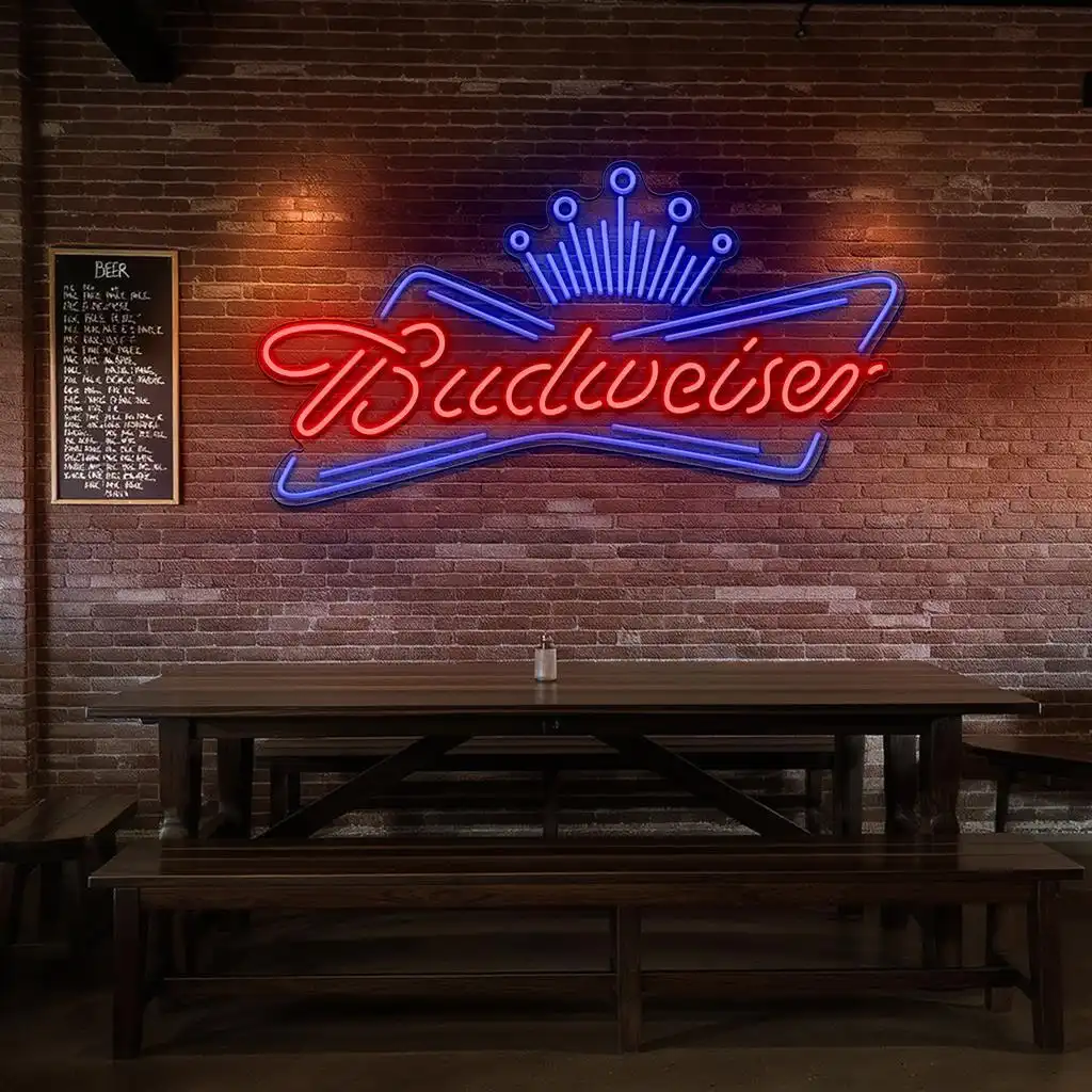stylish budweiser neon sign perfect for home bar decoration latest model stylish budweiser neon sign perfect for home bar decoration latest model