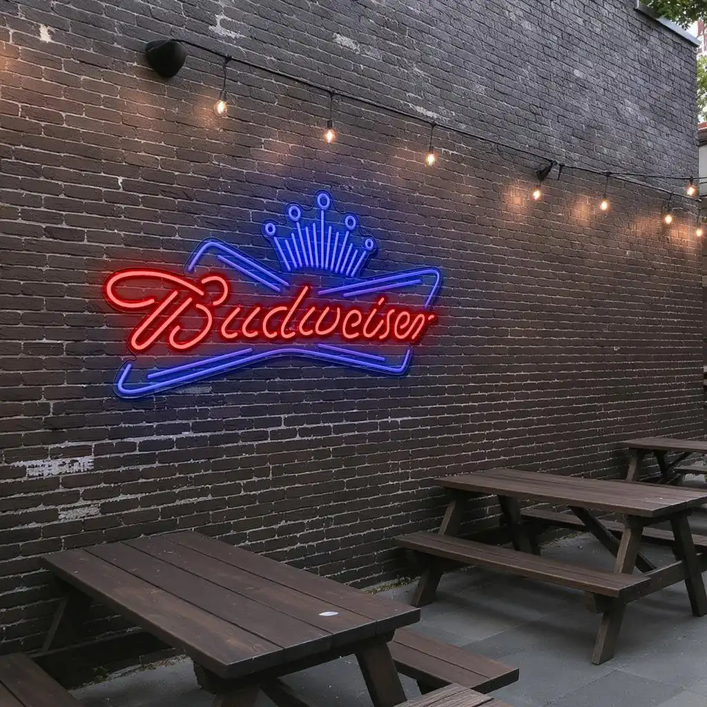 stylish budweiser neon sign perfect for home bar decoration new arrival stylish budweiser neon sign perfect for home bar decoration new arrival