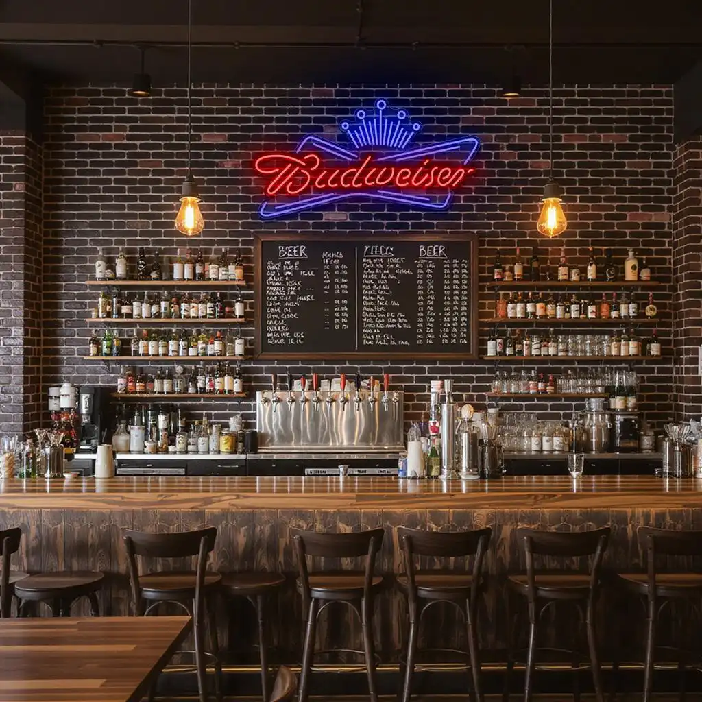 stylish budweiser neon sign perfect for home bar decoration premium grade stylish budweiser neon sign perfect for home bar decoration premium grade