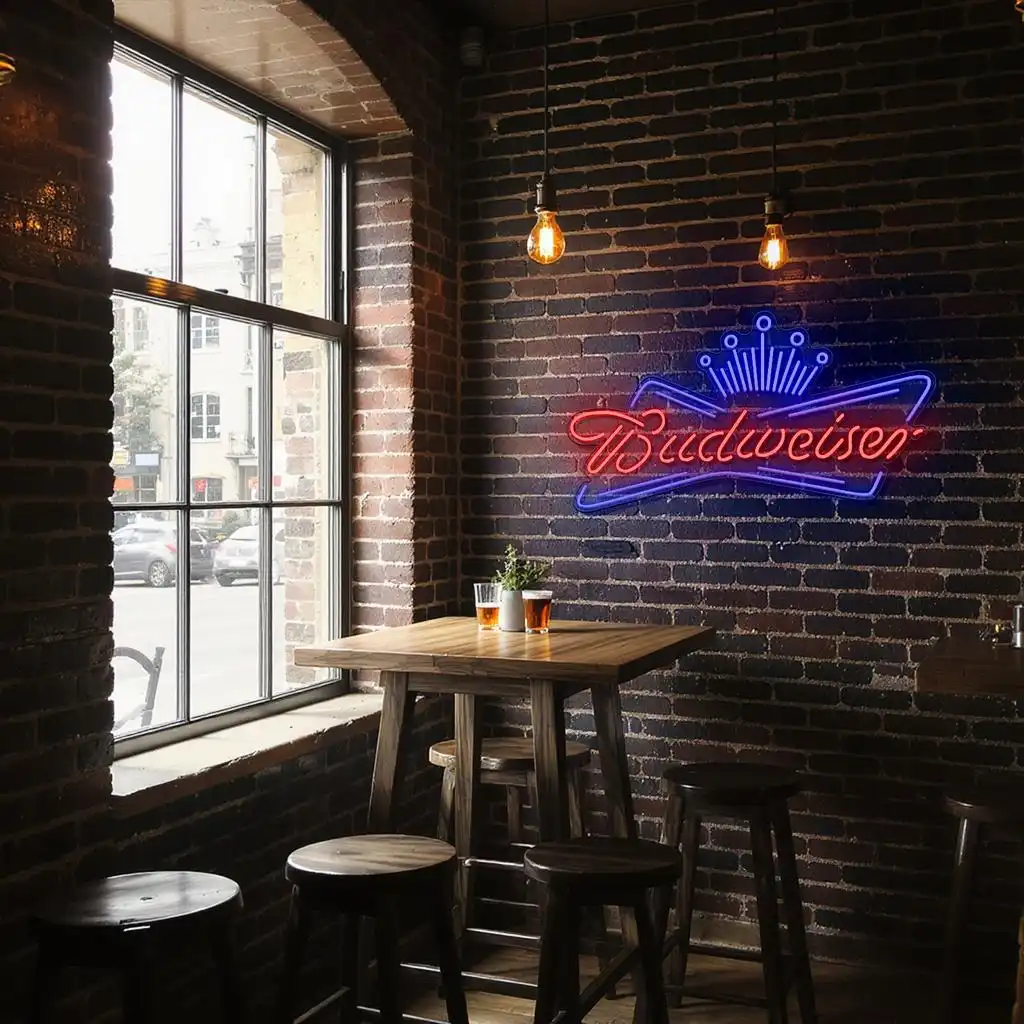 stylish budweiser neon sign perfect for home bar decoration trendy stylish budweiser neon sign perfect for home bar decoration trendy