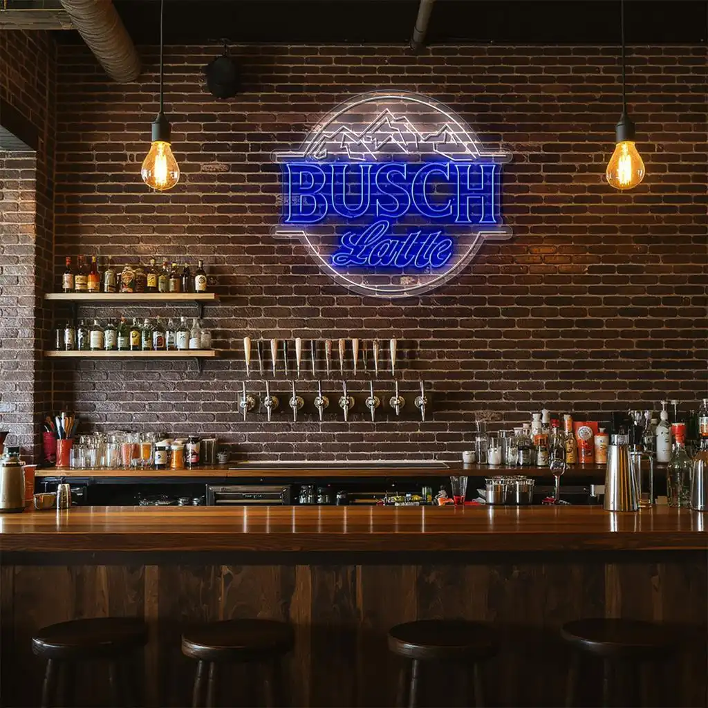 stylish busch latte neon sign for unique home decor lighting high quality stylish busch latte neon sign for unique home decor lighting high quality