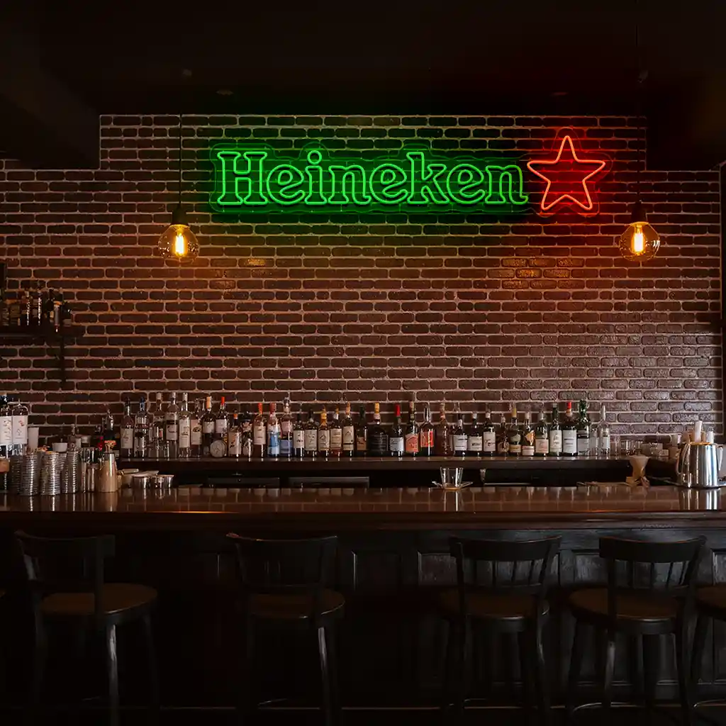stylish heineken neon sign for home bar or man cave decor fashion forward stylish heineken neon sign for home bar or man cave decor fashion forward