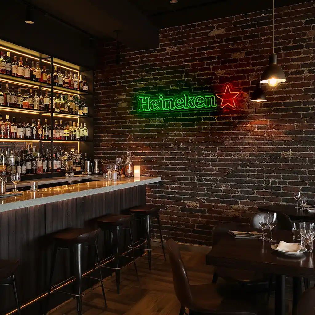 stylish heineken neon sign for home bar or man cave decor trendy stylish heineken neon sign for home bar or man cave decor trendy