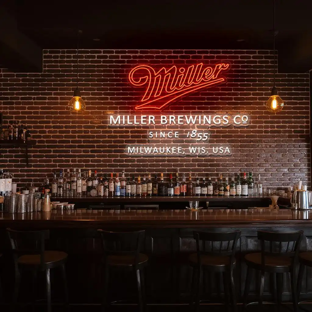 stylish miller beer neon sign perfect for home bars decor fashion forward stylish miller beer neon sign perfect for home bars decor fashion forward