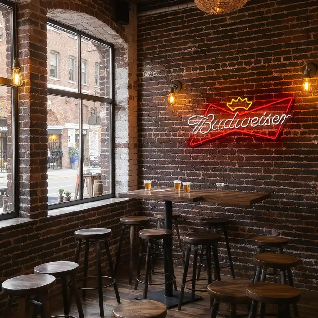 stylish neon budweiser sign for home bar or man cave decoration top rated stylish neon budweiser sign for home bar or man cave decoration top rated