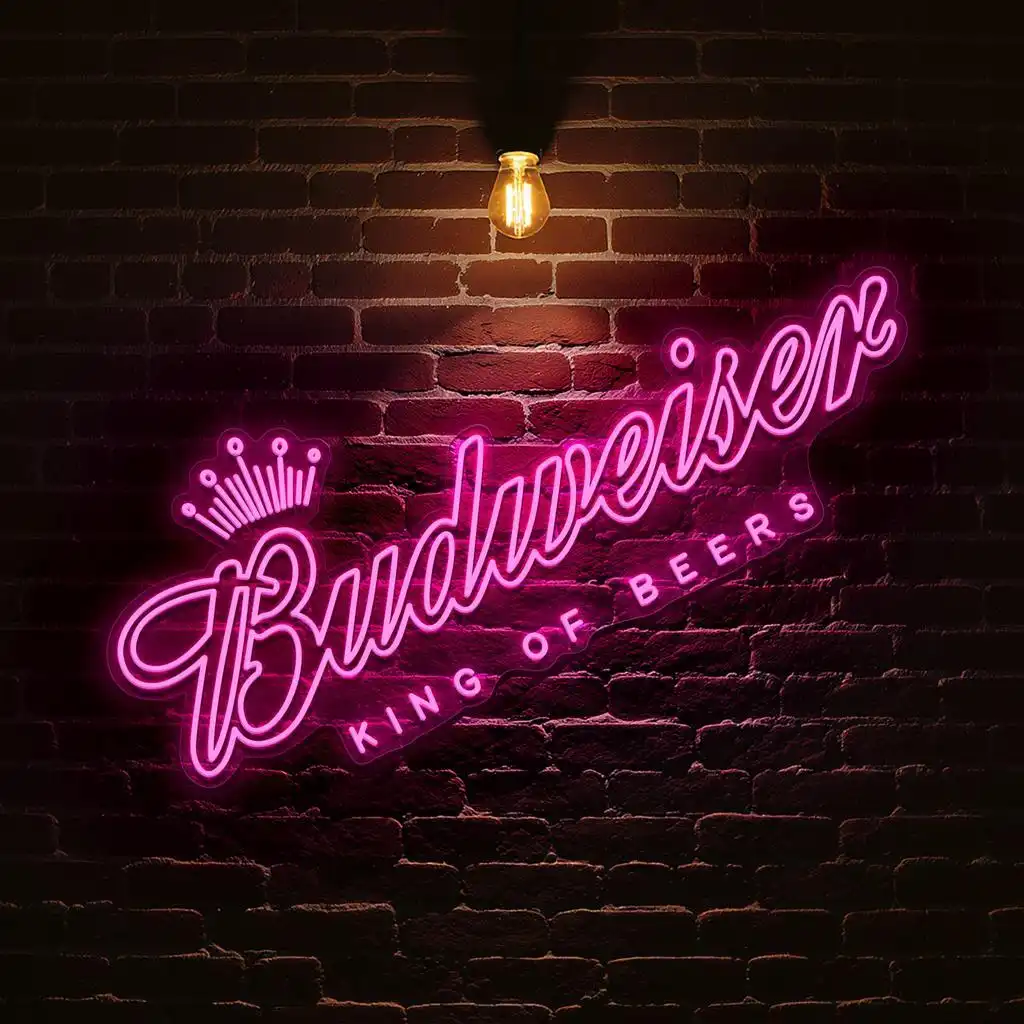 stylish neon budweiser sign illuminate your space with elegance fashion forward stylish neon budweiser sign illuminate your space with elegance fashion forward