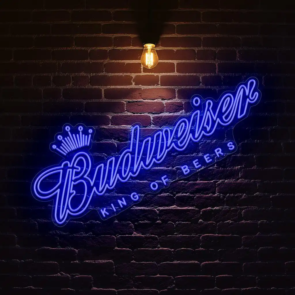 stylish neon budweiser sign illuminate your space with elegance high quality stylish neon budweiser sign illuminate your space with elegance high quality