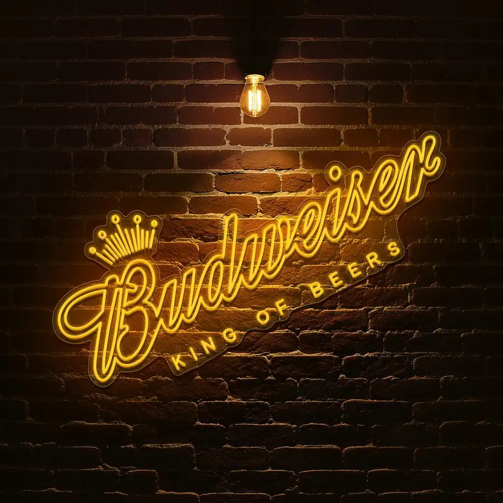 stylish neon budweiser sign illuminate your space with elegance latest model stylish neon budweiser sign illuminate your space with elegance latest model