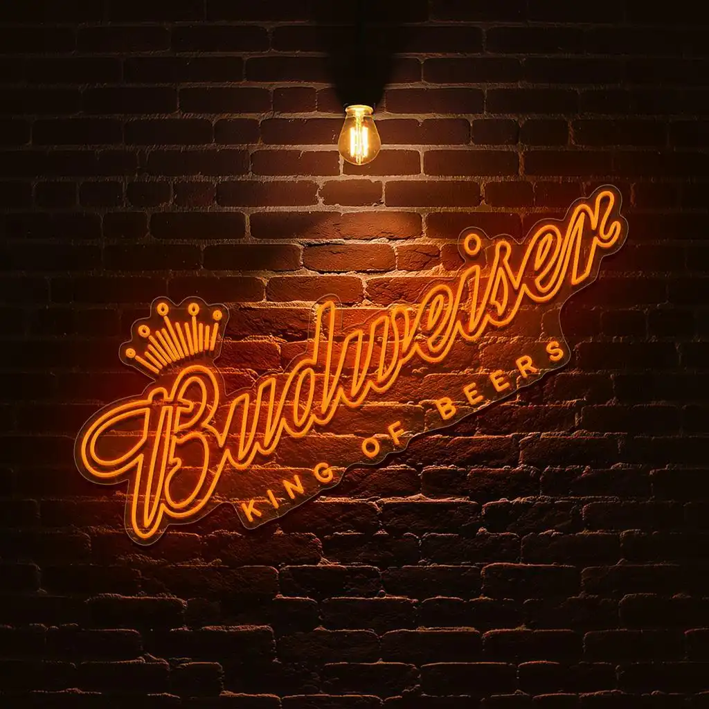 stylish neon budweiser sign illuminate your space with elegance new arrival stylish neon budweiser sign illuminate your space with elegance new arrival