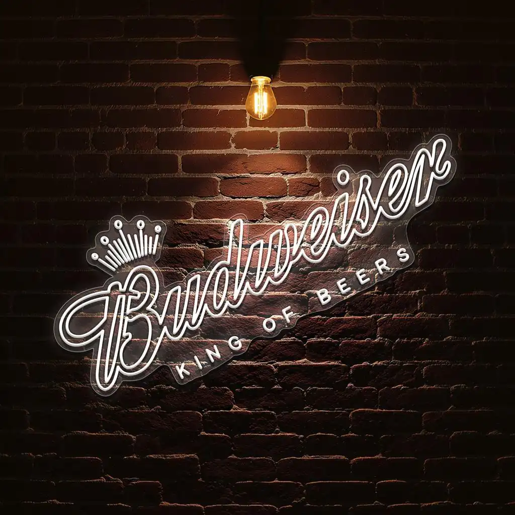 stylish neon budweiser sign illuminate your space with elegance top rated stylish neon budweiser sign illuminate your space with elegance top rated
