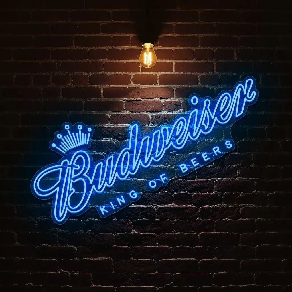 stylish neon budweiser sign illuminate your space with elegance trendy stylish neon budweiser sign illuminate your space with elegance trendy