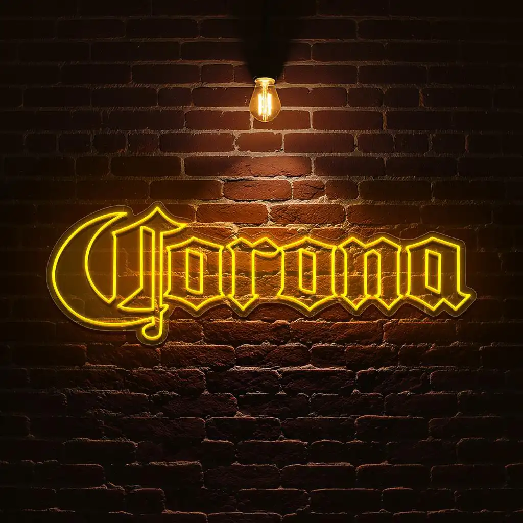 stylish neon corona sign perfect decor for any setting fashion forward stylish neon corona sign perfect decor for any setting fashion forward