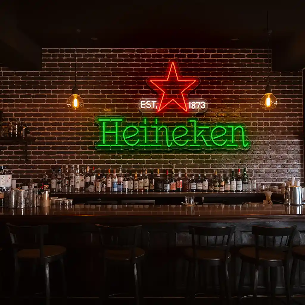 stylish neon heineken sign vintage design for your space fashion forward stylish neon heineken sign vintage design for your space fashion forward