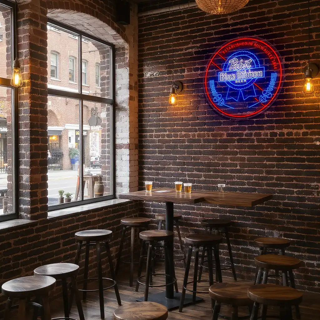 stylish neon pabst blue ribbon beer sign for unique decor trendy stylish neon pabst blue ribbon beer sign for unique decor trendy