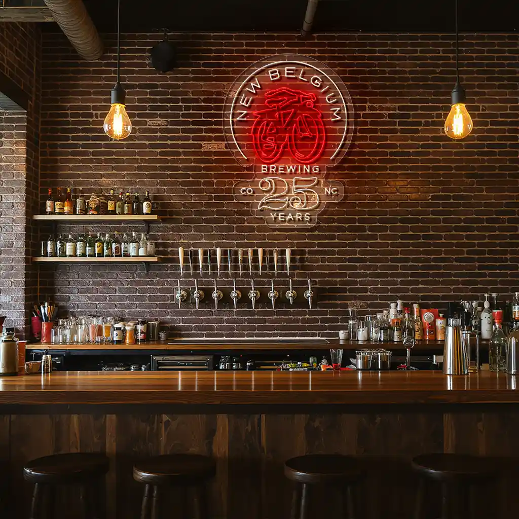 stylish neon sign design for new belgium brewings 25th year high quality stylish neon sign design for new belgium brewings 25th year high quality