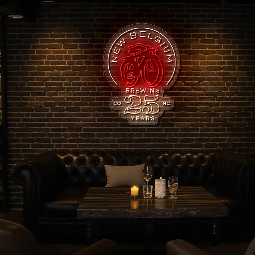 stylish neon sign design for new belgium brewings 25th year premium grade stylish neon sign design for new belgium brewings 25th year premium grade