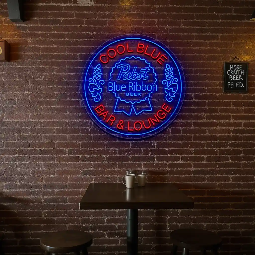 stylish neon sign design pabst blue ribbon bar lounge decor new arrival stylish neon sign design pabst blue ribbon bar lounge decor new arrival