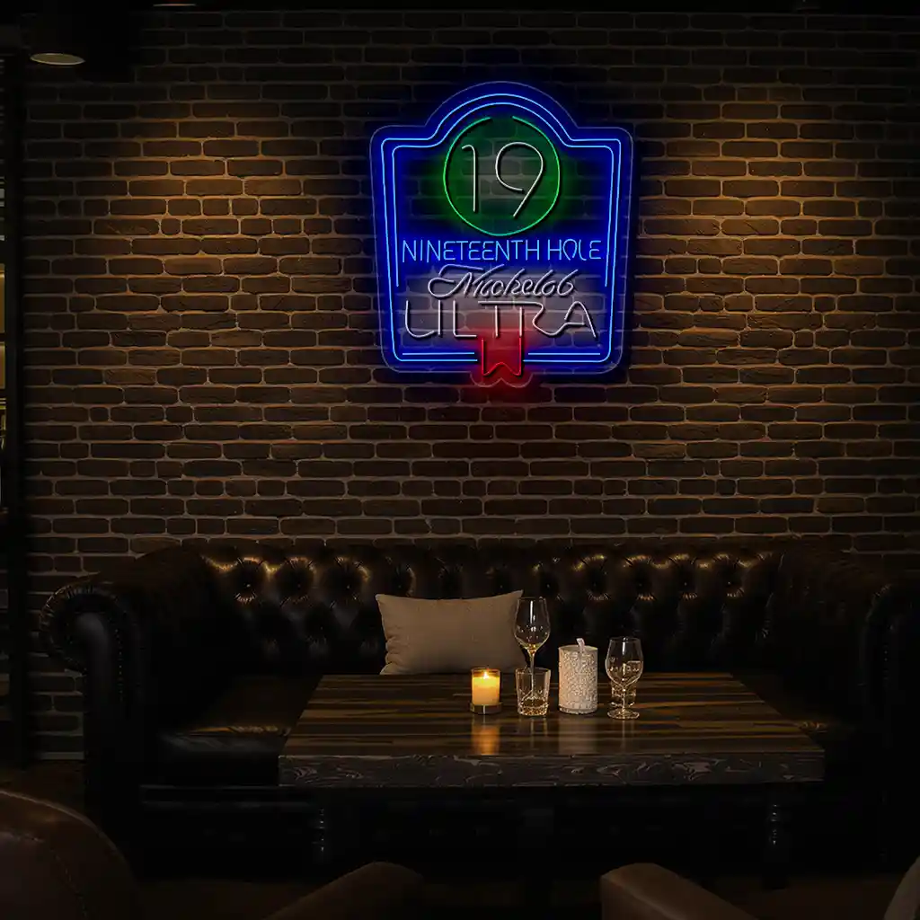 stylish neon sign nineteenth hole michelob ultra dcor premium grade stylish neon sign nineteenth hole michelob ultra dcor premium grade