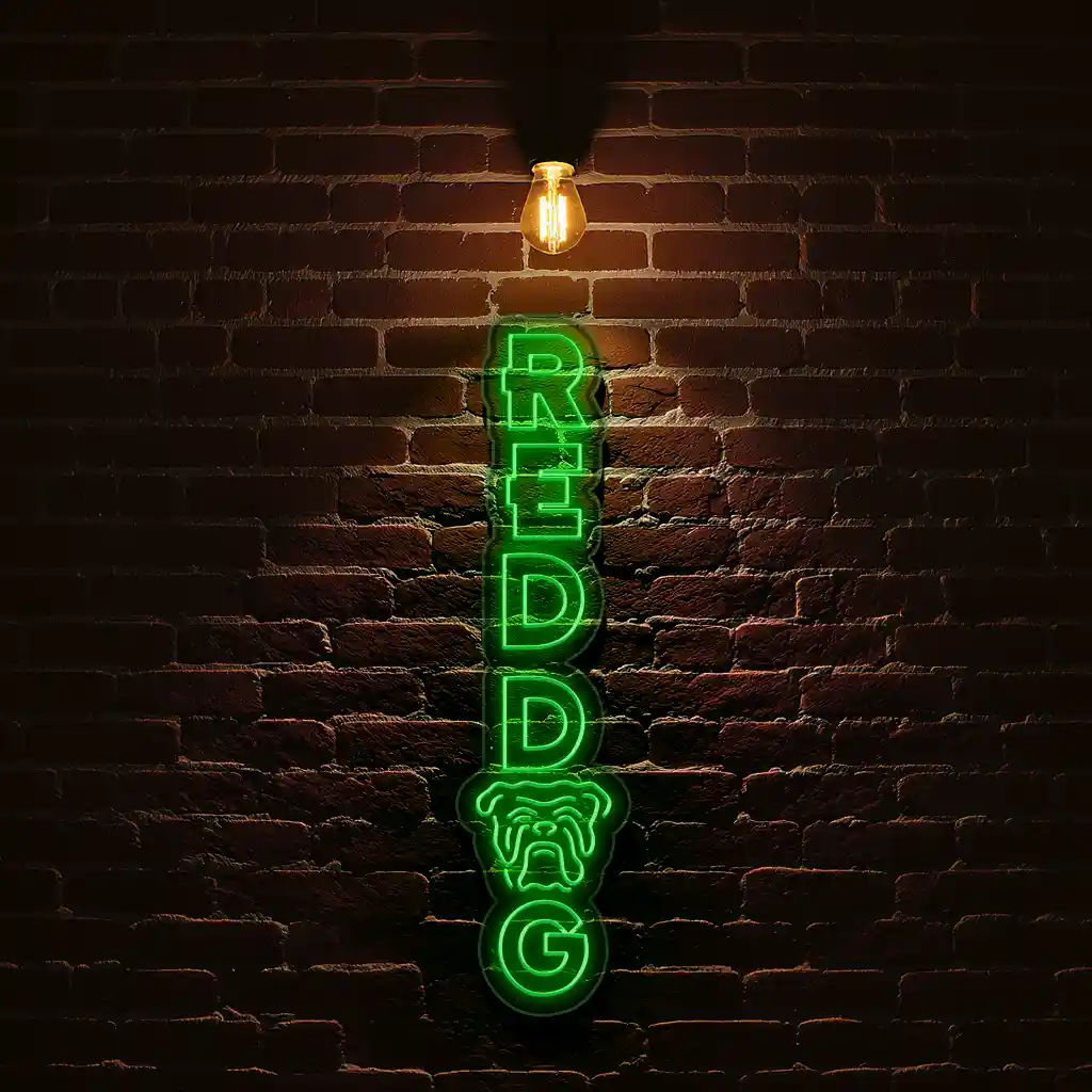 stylish vertical neon sign unique dog and text design 2 stylish vertical neon sign unique dog and text design 2