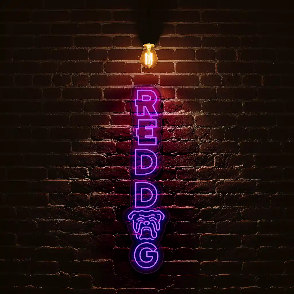 stylish vertical neon sign unique dog and text design 3 stylish vertical neon sign unique dog and text design 3