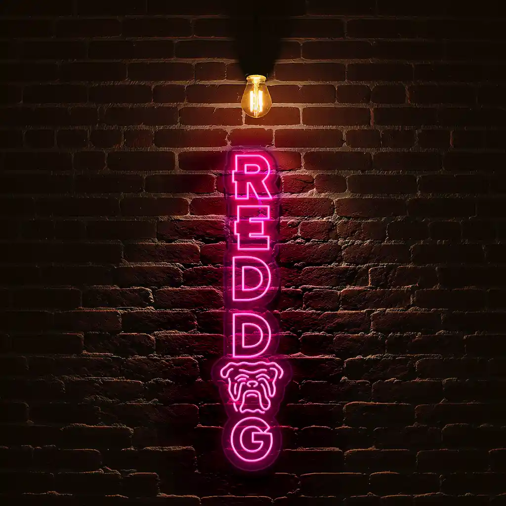 stylish vertical neon sign unique dog and text design 4 stylish vertical neon sign unique dog and text design 4