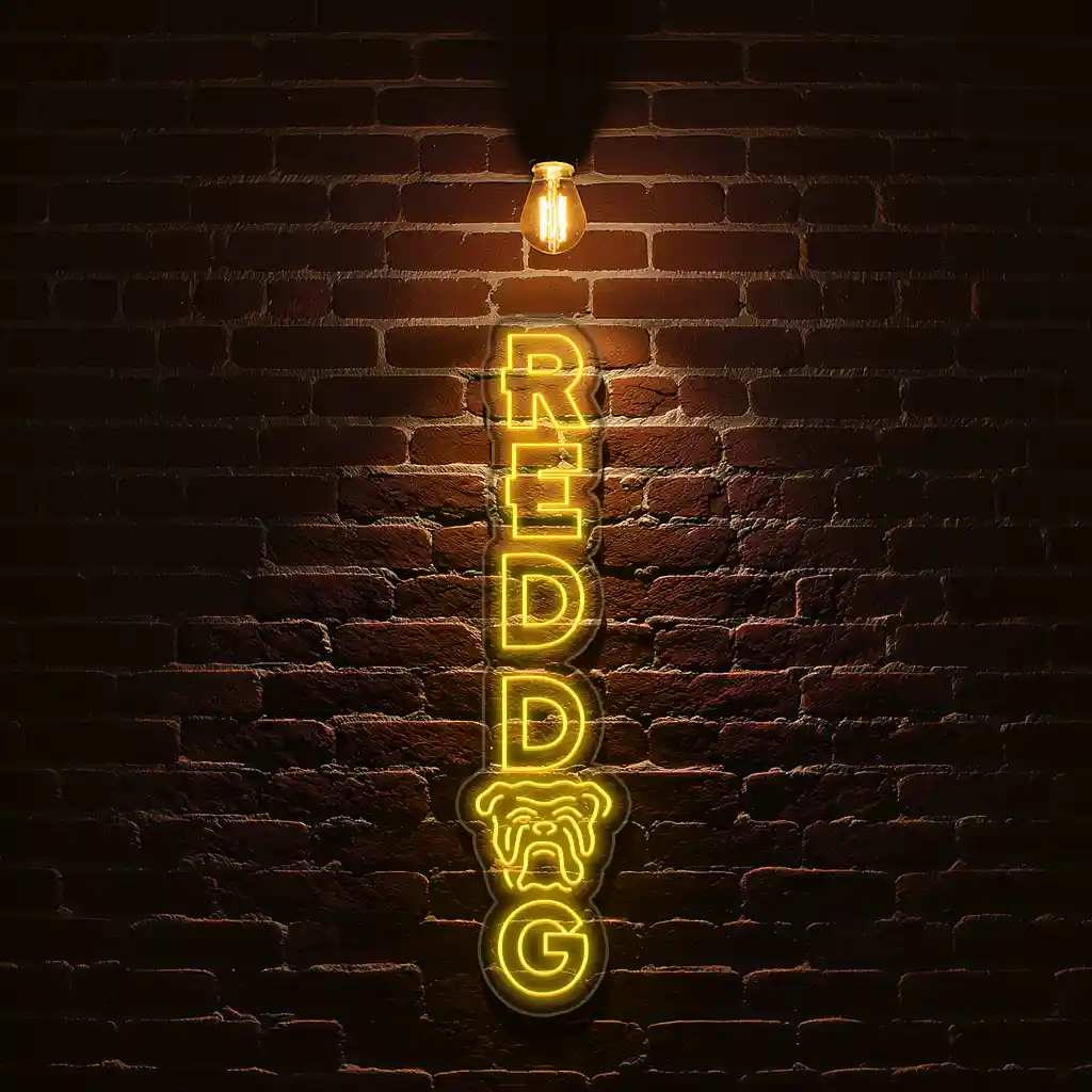 stylish vertical neon sign unique dog and text design 7 stylish vertical neon sign unique dog and text design 7